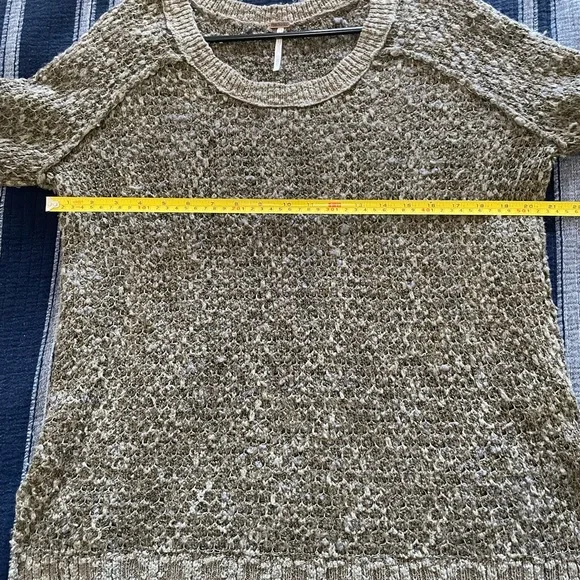 Free People Textured Olive Sweater XS - Picture 9 of 11